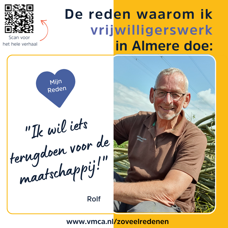 Rolf vertelt waarom zij vrijwilliger is bij Stad & Natuur