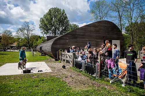 De Herdershut tussen de bomen in het Vroege Vogelbos